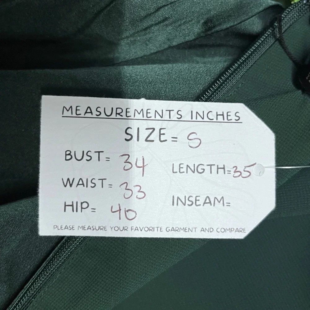 Banana Republic Dress Small Green 100% Silk Abril Satin Mini Long Sleeve 3846 - Picture 7 of 7